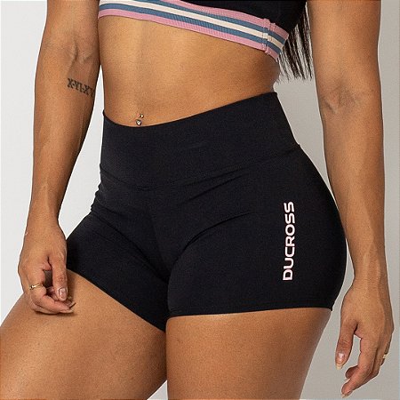 Shorts Power Preto com Rosa