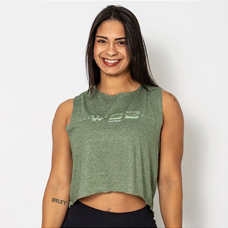 Regata Cropped Wod Verde Militar