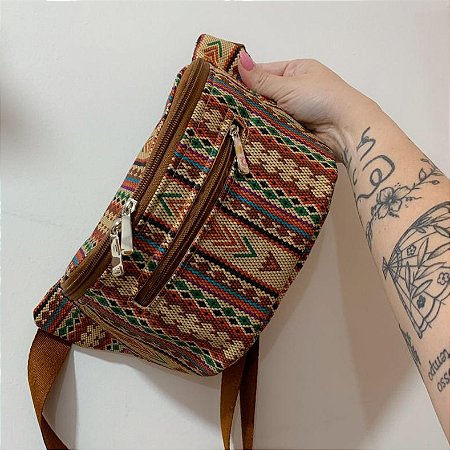 Pochete Étnico Bege