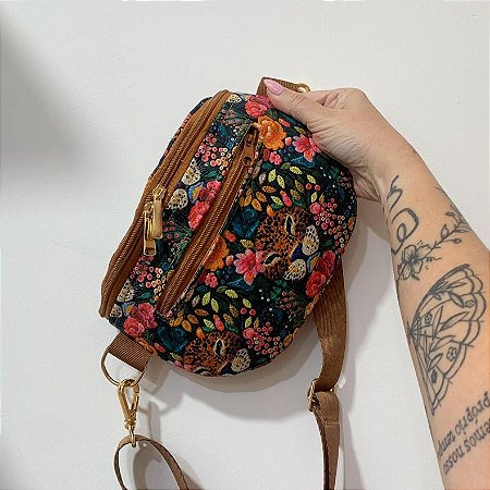 Pochete SLIM Onça e Flores