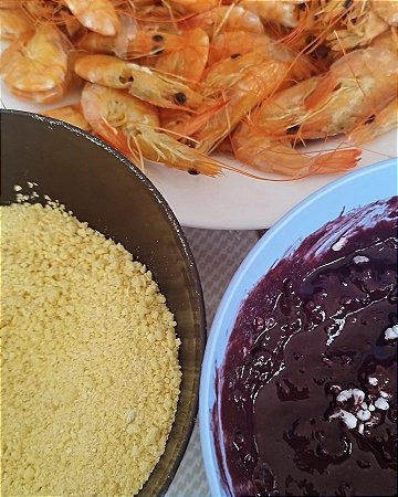 KIT 1 litro de açai + 100g de farinha d'agua + 100g de camarão seco