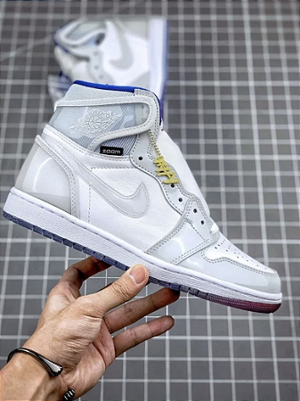 Tênis Nike Air Jordan 1 Retro High Zoom White Racer Blue - Linha exclusiva