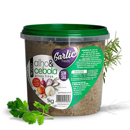 Alho e Cebola – Ervas Finas Picado Vegano 1kg Sem Glúten