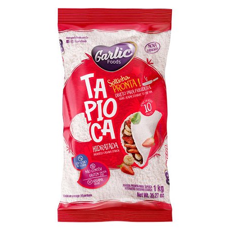 Tapioca Hidratada 1kg Soltinha Saudável Prática Saborosa Sem Glúten