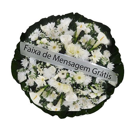 1 - Coroa de Flores Pombinha Branca