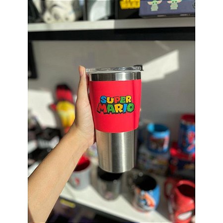 Copo de Viagem Logo Super Mario