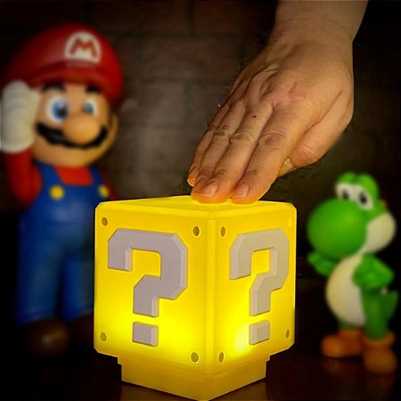 Luminária Mini Bloco de Interrogação Super Mario
