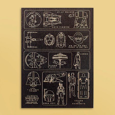 Quadro Star Wars Ícones