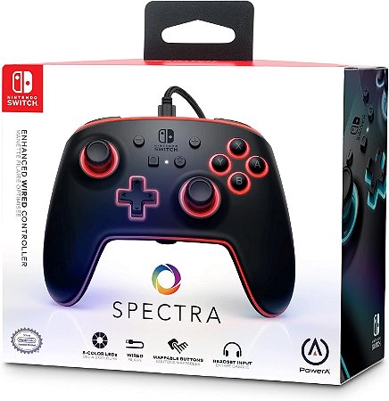 Controle Power A Enhaced Spectra com Fio para Nintendo Switch