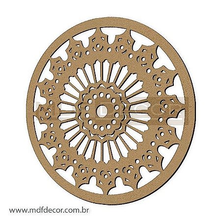 Mand-027 - Mandala Castle - Mdf Decor - Mdf Decor - Arte, Decoração e