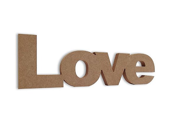 Amor em Mdf Cru 35 cm x 11 cm - Modelo 02