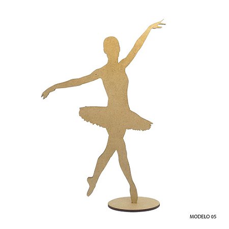 Bailarina Em Mdf Para Decoração - Modelo 05