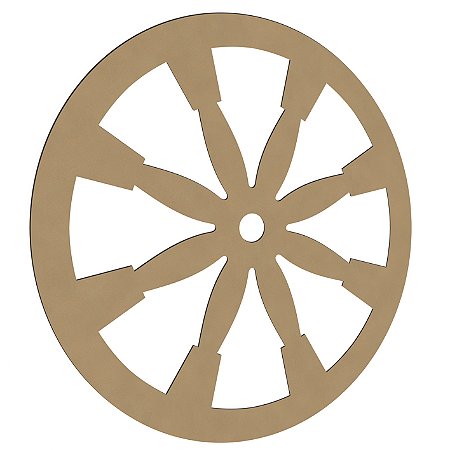 Aplique Roda De Carroça Em Mdf 50 Cm Decoração De Festas 3mm