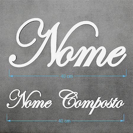 Nome Personalizado Em Mdf De 40 Cm Mdf Decoração Branco 3 mm