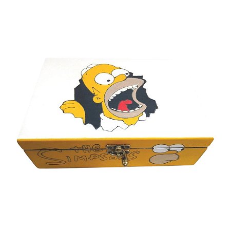 Caixa madeira personalizada homer