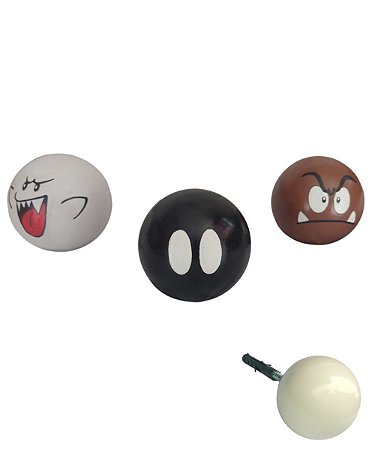 kit Cabideiro bola de sinuca super mario