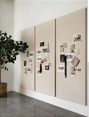 Painel cortiça revestido em linho 150x90cm