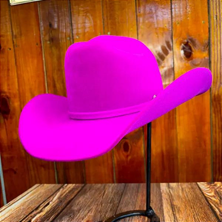 Chapéu Adulto Country Pink Aba 10 Aveludado Unissex