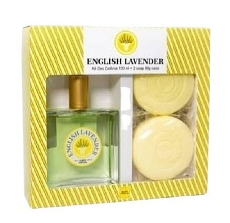 Kit Presente Perfume Colônia English Lavender 100ml + 2 sabonetes 80g Europarfum – com toque perfumado e delicado