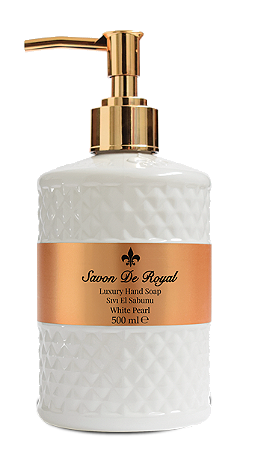 Sabonete Líquido Importado Vegano White Pearl Almíscar e Baunilha 500 ml Savon Royal – para surpreender com charme