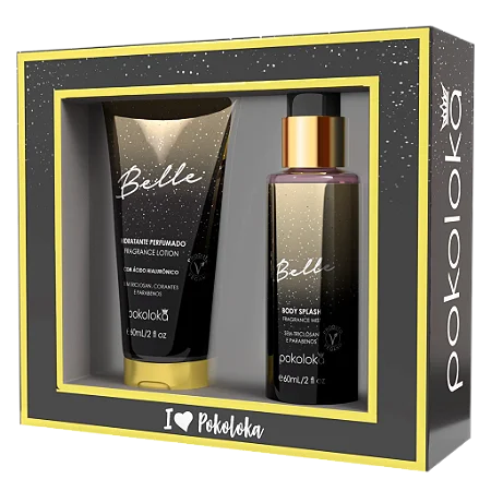Kit Presente de Bolsa Belle hidratante e body splash 60ml Pokoloka