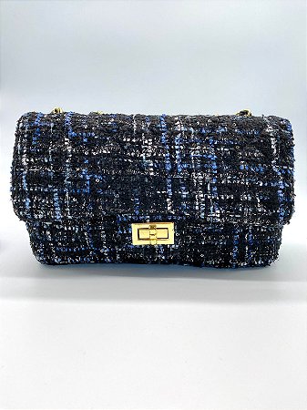 BOLSA CLASSICA EM TWEED