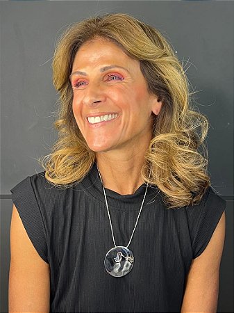 Colar Prateado com Fundição Lisa