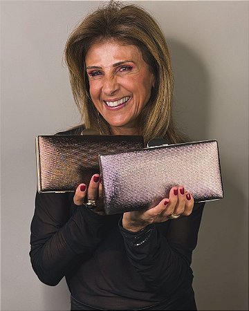 Bolsa Clutch Revestimento Metalizado