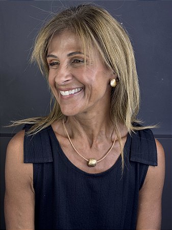 Colar com Esfera Dourada