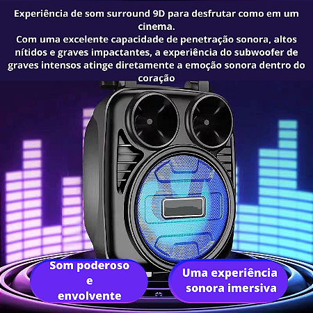 Caixa de Som Portátil Wireless Bluetooth Lo-1182