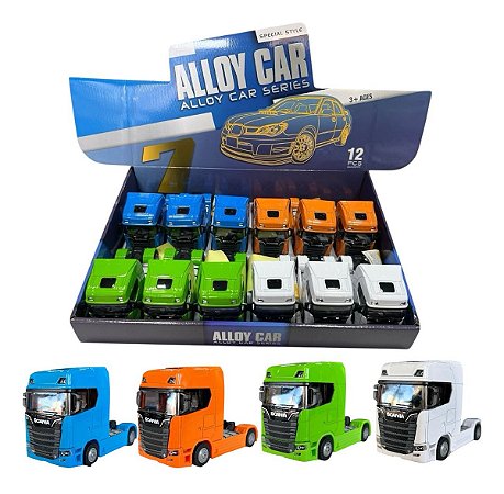 Cx C/12 Caminhão Scania Toco 770s 1:50 Coleção Cx C/12 4 Cores