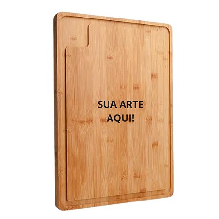 Tábua de Bambu Personalizada Premium 52x37cm