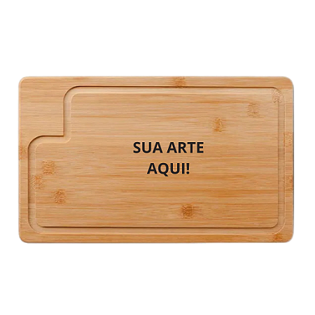 Tábua de Bambu Personalizada Pequena 37x22cm