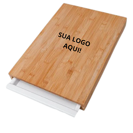 Tábua com Bandeja Personalizada em Bambu