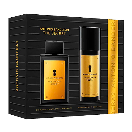 Banderas Coffret The Golden Secret Edt 100ml + Deo Spray 150ml - Masculino