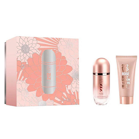 Carolina Herrera Coffret 212 Vip Rosé 80ml Edp + Body Lotion Feminino