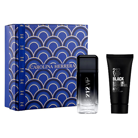Carolina Herrera Coffret 212 Vip Black Edp 100ml + Gel de Banho 100ml Masculino