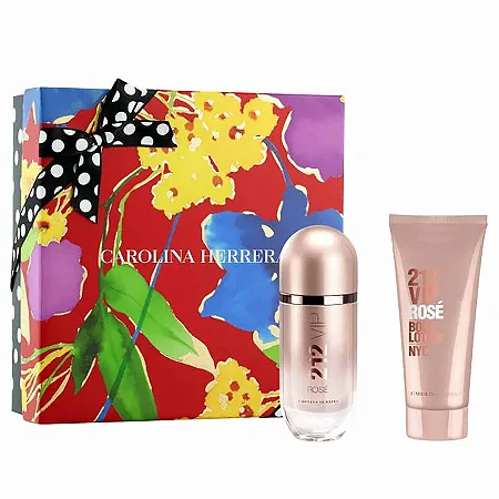 Carolina Herrera Coffret 212 Vip Rosé 80ml Edp + Loção Corporal 100ml - Feminino