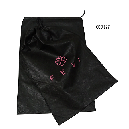 100 Sacola para Sapato em TNT 27x40cm GR40 com estampa (* logo)
