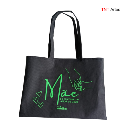 50 Bolsa em TNT 40x32cm, GR60 com estampa (* logo)