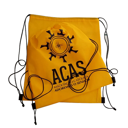 200 Mochila em TNT 33x38cm com estampa (sua logo)