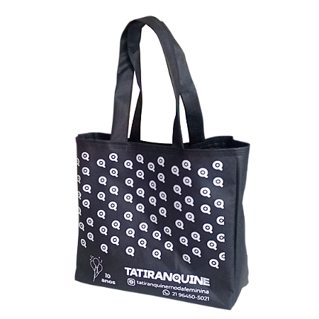 100 Bolsa em TNT 26x25x8cm com estampa(*logo)