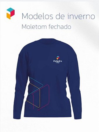 Moletom fechado sem gorro Poliedro
