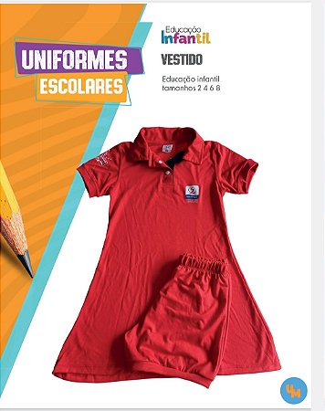 Vestido colégio Carmo infantil