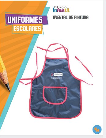 Avental de pintura infantil colégio Carmo