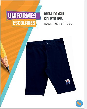 Bermuda ciclista colégio Carmo fundamental