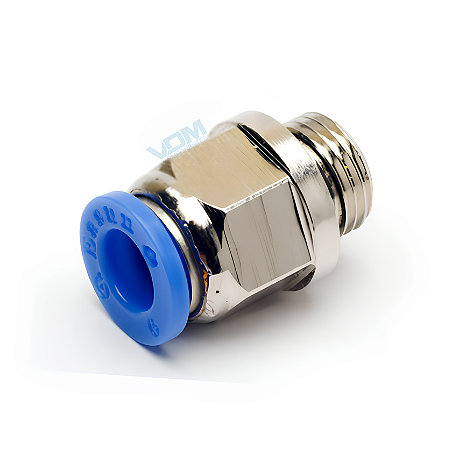 Conexão Pneumática Reta Macho 06mm X 1/8 BSP