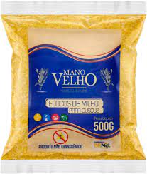 Flocos de Milho para Cuscuz Não Transgênico - Mano Velho - 500g