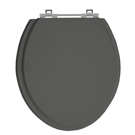 Tampa de Vaso Convencional Oval Cinza Escuro Tampa Vaso Deca-incepa-celite-roca