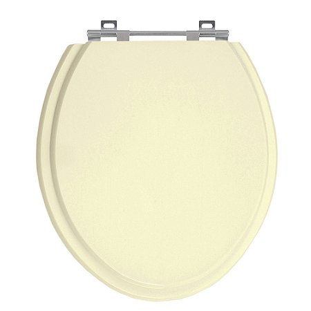 Tampa de Vaso Ravena Creme Tampa para Vaso Deca de Madeira Laqueada